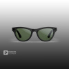 Ray-Ban Skyler (Gen 2) Глянцевый Чёрный с Прозрачно-Зелёными линзами